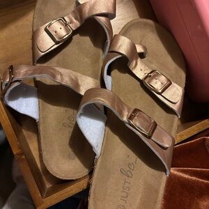 Just be… Rose gold sandals
